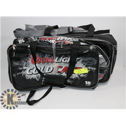 PACK OF 4 NEW COORS LIGHT COOLERS (1 BACKPACK).