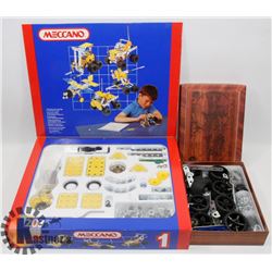 MECCANO BUILDING SET WITH EXTRAS.