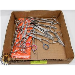 FLAT OF HAIRDRESSING SCISSORS