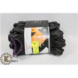 BUNDLE OF 12 CUT RESISTANT COATED GLOVES.