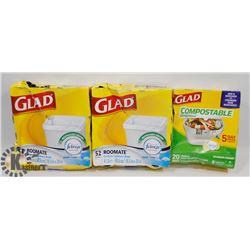 BAG OF GLAD GARBAGE BAGS