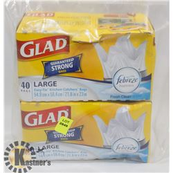 BAG OF GLAD GARBAGE BAGS