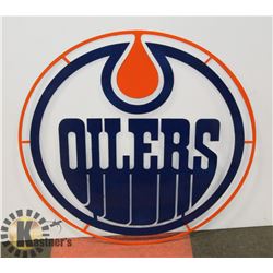 30" OILERS METAL ART.