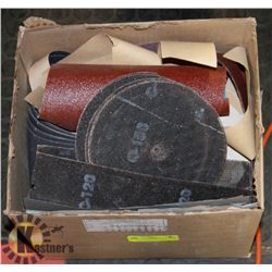 BOX OF ASSORTED SANDING PAPER