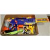 Image 1 : BOX W/ VARIOUS NERF GUNS AND EXTRA MAGS.