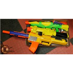 BOX W/ VARIOUS NERF GUNS ETC.