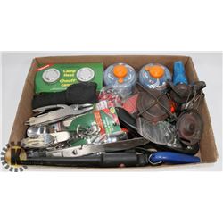 FLAT OF CAMPING ACCESSORIES