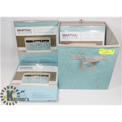 5 MARTHA STEWART FABRIC STORAGE DRAWERS
