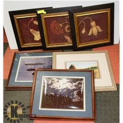 6 FRAMED PICTURES