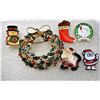 16)  LOT OF 6 CHRISTMAS LAPEL PINS