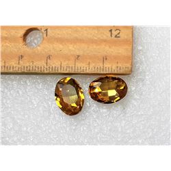 12)  LOT OF 2 YELLOW ZIRCON GEMSTONES