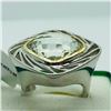 Image 2 : BRASS GREEN AMETHYST MEN'S RING