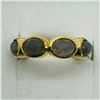Image 1 : GOLD PLATED SILVER LABRADORITE RING