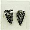 Image 1 : SILVER MARCASITE EARRINGS