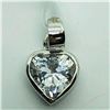 Image 1 : SILVER CUBIC ZIRCONIA PENDANT