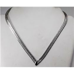 1)  NAPIER HEAVY V HERRINGBONE NECKLACE