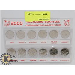 12PC YEAR 2000 CANADIAN COMMEMORATIVE QUARTER