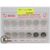 Image 1 : 12PC YEAR 2000 CANADIAN COMMEMORATIVE QUARTER