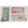 Image 1 : LOT OF 3 CANADA BILLS 1974 $2, 1986 $2, 1954 $1