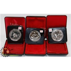 LOT OF 3- $1 COINS, 1975, 1979, 1978