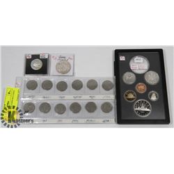 LOT OF CANADA COINS INCLUDING  12 NICKELS, 1982