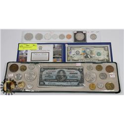 LOT OF ASSORTED WORLD CURRENCY