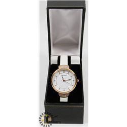 NEW KEZZIE WOMENS WATCH WITH CUBIC STONES & WHITE