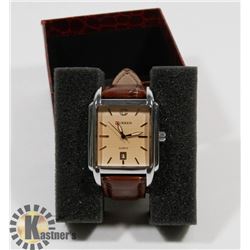 NEW CURREN MENS CALENDAR DATE WATCH WITH LEATHER