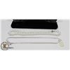 Image 1 : 2PC SILVER PLATED PEARL 18" CHAINS.
