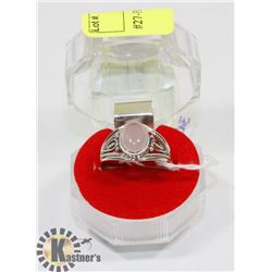 #27-PINK ROSE QUARTZ RING