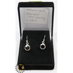 #14-RED GARNET EARRING DANGLING