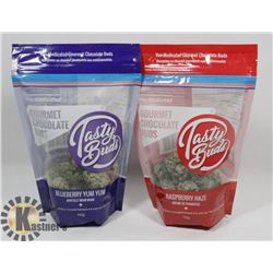 2 BAGS OF GOURMET CHOCOLATES . TASTY BUDS!