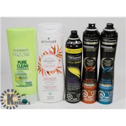 BAG OF HAIR SPRAY AND CONDITIONER