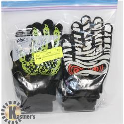 8PK YOUTH/ADULT HALLOWEEN GLOVES.
