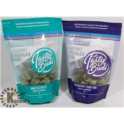 2 BAGS OF GOURMET CHOCOLATES . TASTY BUDS!