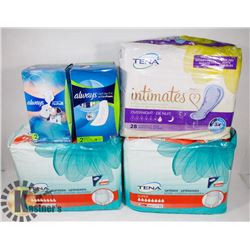 FLAT OF ASSORTED TENA INCONTINENCE AIDS