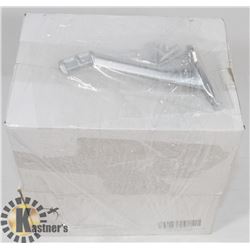 TWO BOXES OF NEW HANDRAIL BRACKETS, CHROME SATIN,