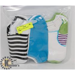9PK LADIES ANKLE SOCKS.