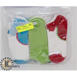 9PK LADIES ANKLE SOCKS.