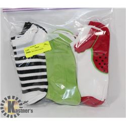 9PK LADIES ANKLE SOCKS.