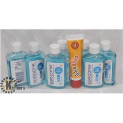 BAG OF SENSODINE MOUTH WASH AND MORE