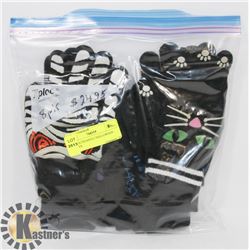 8PK YOUTH/ADULT HALLOWEEN GLOVES.