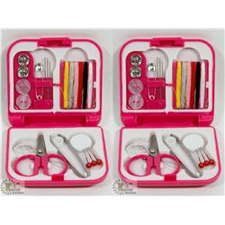 LOT OF 2 NEW! MINI PORTABLE SEWING KIT