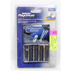 NEW MASTERCRAFT MAXIMUM 4PC SCREW & BOLT EXTRACTOR
