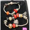 Image 1 : TWO .925 SILVER AND GEMSTONE BRACELETS
