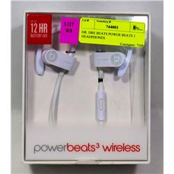 DR. DRE BEATS POWER BEATS 3 HEADPHONES.