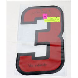 CAROLINA HURRICANES CAM WARD SIGNED JERSEY NUMBER