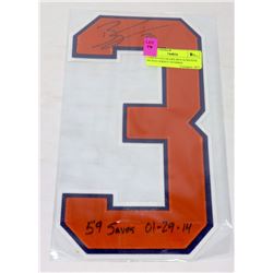 EDMONTON OILERS BEN SCRIVENS SIGNED JERSEY NUMBER