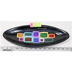 TIVOL STUDIOS SODA LIME GLASS HAND MADE DISH WITH