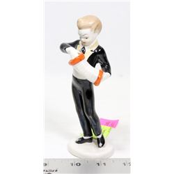 VINTAGE HUNGARIAN FIGURINE PLAYING ACCORDIAN -